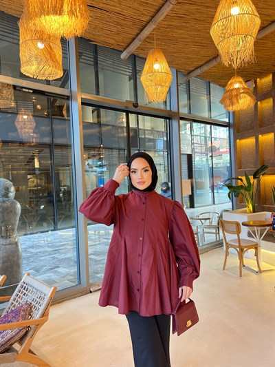 Selenay Gömlek - Bordo