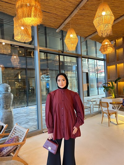 Selenay Gömlek - Bordo