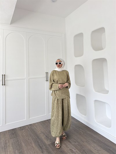 Şeyna Şalvar Takım - Yeşil