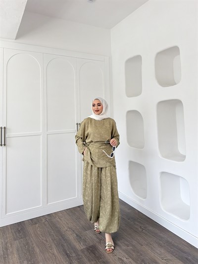 Şeyna Şalvar Takım - Yeşil