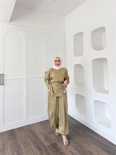 Şeyna Şalvar Takım - Yeşil