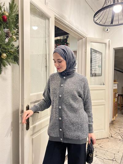 Sima Simli Hırka - Gri