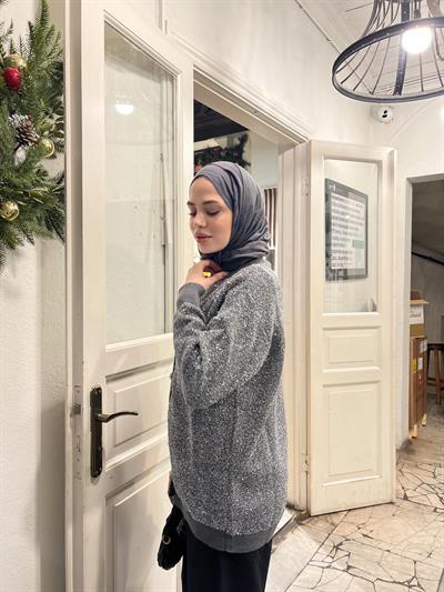 Sima Simli Hırka - Gri