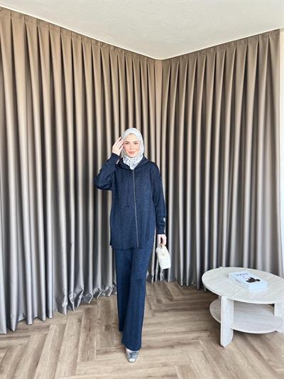 Simli Mek Takım Lacivert