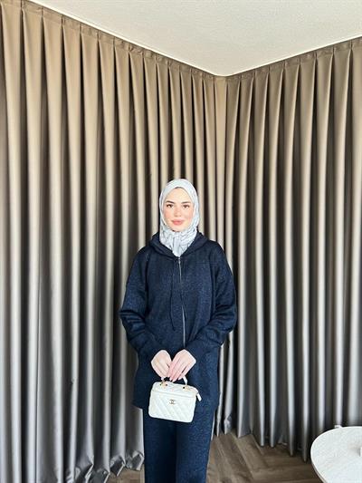 Simli Mek Takım Lacivert