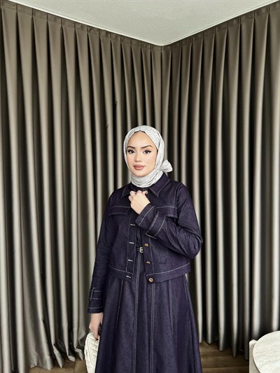 Suzi Kot Elbise Kot - Mürdüm(ÖN SİPARİŞ)