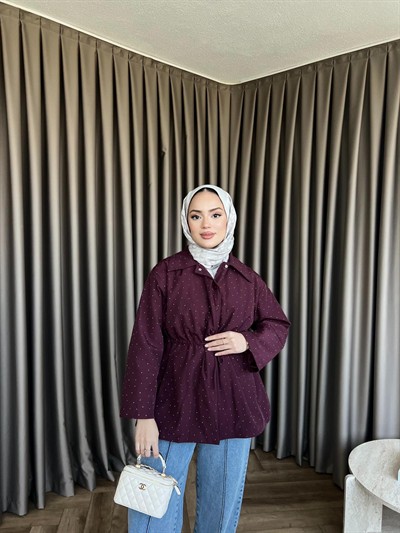 Taşlı Trenç - Mürdüm