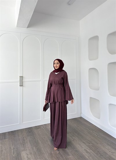 Uraz Pantolonlu Takım - Mürdüm