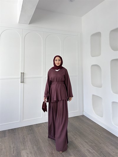 Uraz Pantolonlu Takım - Mürdüm