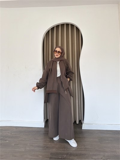Yasmin Ceket Takım - Kahve (ÖNSİPARİŞ)