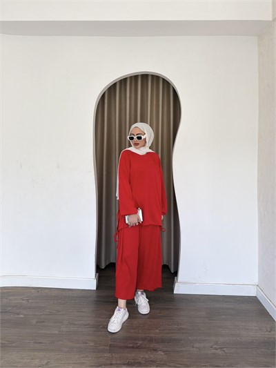 Yasmin Eşofman Takım - Kırmızı