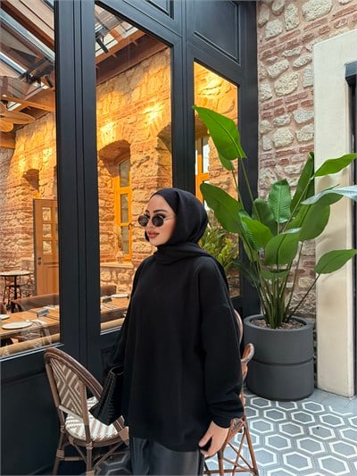 Yupii Oversize Sweat - Siyah