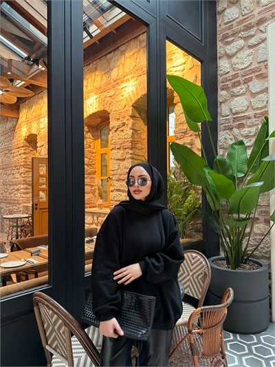 Yupii Oversize Sweat - Siyah