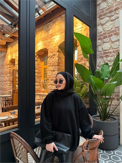 Yupii Oversize Sweat - Siyah