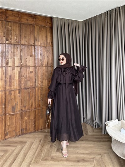 Yüsra Etekli Takım - Kahve