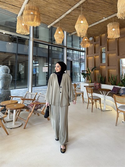 Zenna Düğmeli Takım - Yeşil