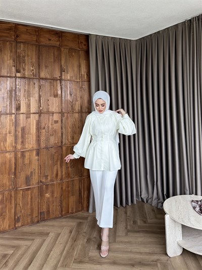 Zeruşa Gömlek - Beyaz