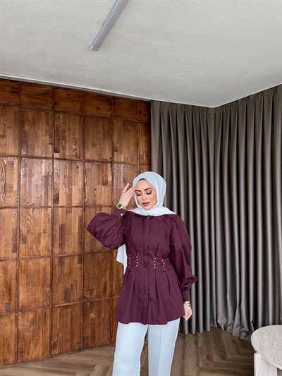 Zeruşa Gömlek - Mürdüm