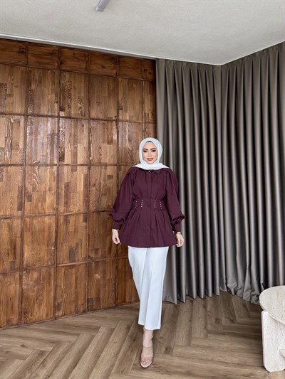 Zeruşa Gömlek - Mürdüm