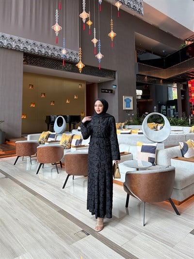 Zeussa Tasarım Elbise - Siyah (ÖN SİPARİŞ)