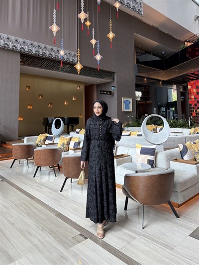 Zeussa Tasarım Elbise - Siyah (ÖN SİPARİŞ)