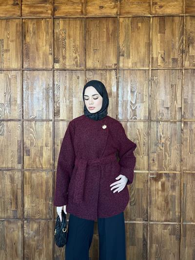 Zey Kıraçlı Mont - Bordo