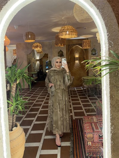 Zinna Desenli Takım - Haki