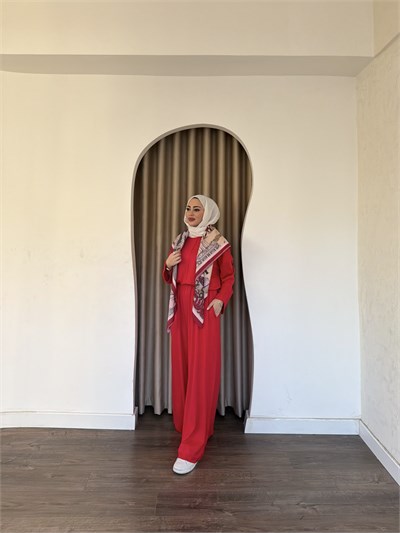 Zühre Oysh Takım - Kırmızı