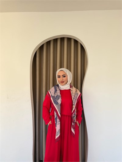 Zühre Oysh Takım - Kırmızı