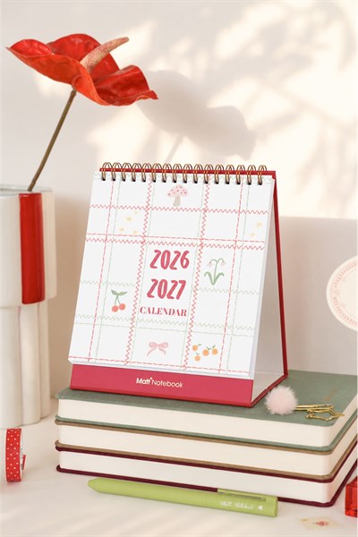 Matt Notebook 2026-2027 16 Aylık Akademik Masaüstü Planlayıcı Takvim