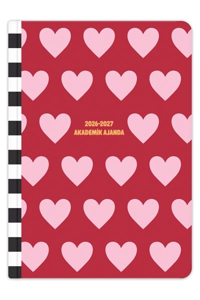 Matt Notebook 2026-2027 A5 Akademik Ajanda 15x21 cm - 17 Aylık Kalp