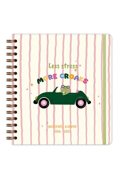 Matt Notebook 2026-2027 Akademik Kare Ajanda Spiralli - 17 Aylık