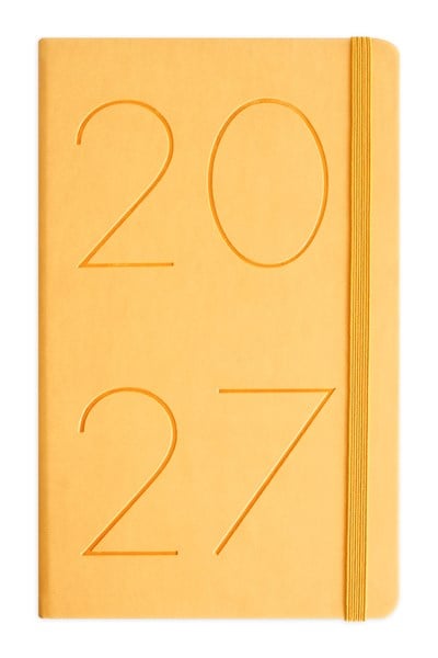 Matt Notebook 2027 Yılı 13x21 cm Günlük Ajanda Sarı