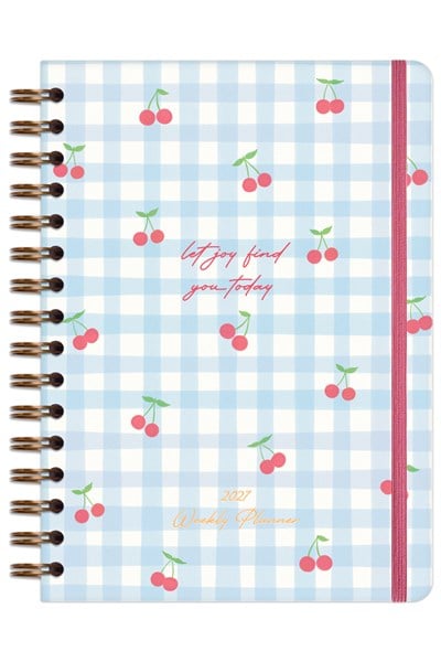 Matt Notebook 2027 Yılı A5 Ajanda Spiralli 15x21 cm - 12 Aylık Kiraz