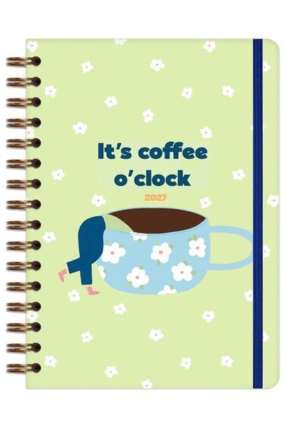Matt Notebook 2027 Yılı A5 Ajanda Spiralli 15x21 cm - 12 Aylık Çiçekler