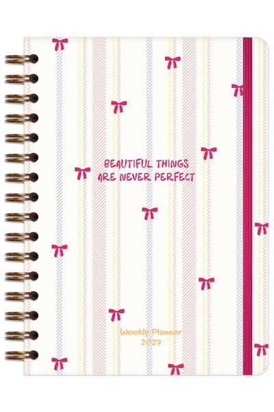 Matt Notebook 2027 Yılı A5 Ajanda Spiralli 15x21 cm - 12 Aylık Fiyonk