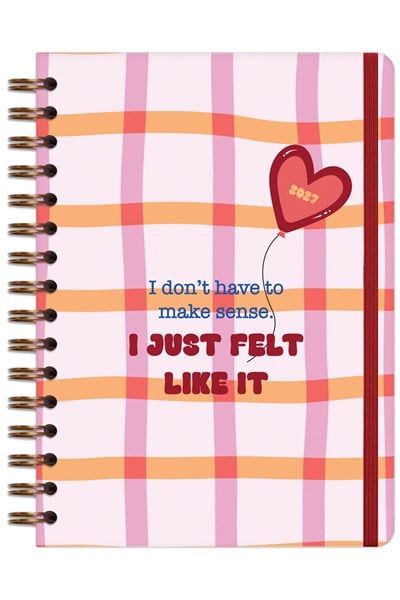 Matt Notebook 2027 Yılı A5 Haftalık Ajanda Spiralli 15x21 cm - 12 Aylık - Motivasyon Sayfalı
