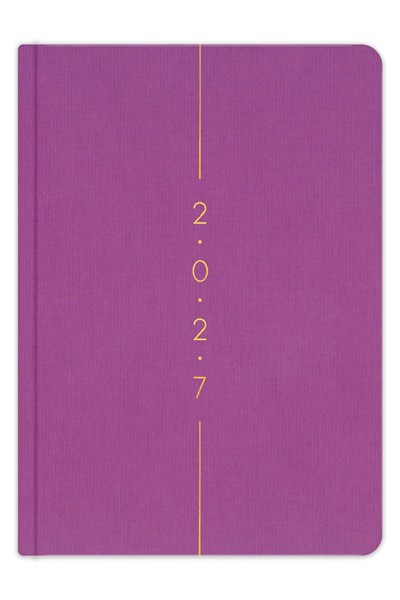 Matt Notebook 2027 Yılı A5 Keten Haftalık Ajanda 15x21 cm - 12 Aylık Menekşe