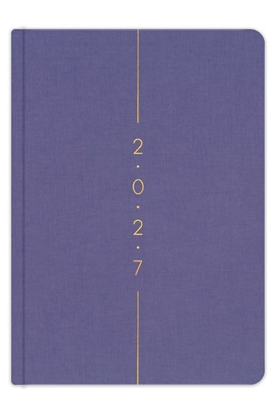 Matt Notebook 2027 Yılı A5 Keten Haftalık Ajanda 15x21 cm - 12 Aylık Lila