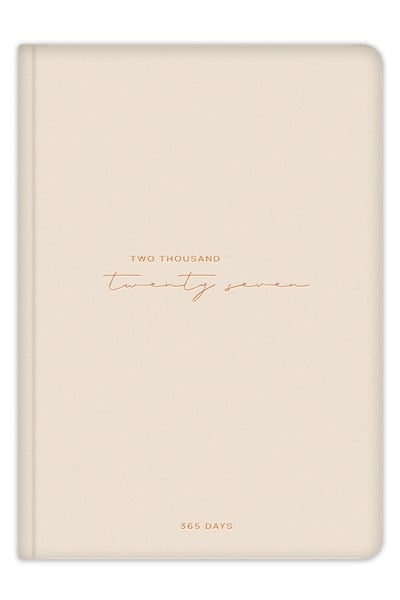 Matt Notebook 2027 Yılı A5 Tam Gün Ajanda 15x22 cm - 365 Gün Bej