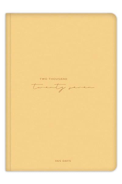 Matt Notebook 2027 Yılı A5 Tam Gün Ajanda 15x22 cm - 365 Gün Sarı