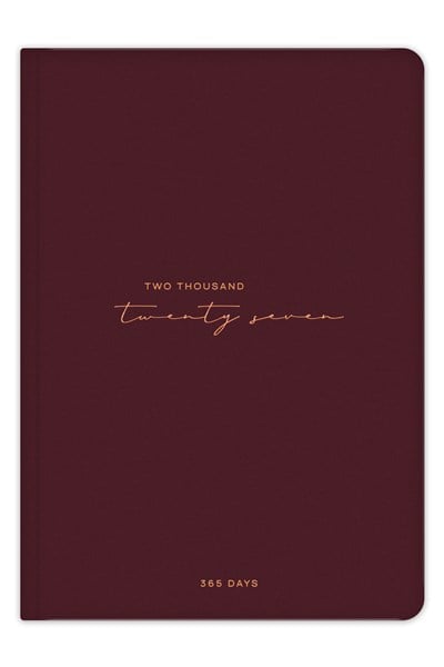 Matt Notebook 2027 Yılı A5 Tam Gün Ajanda 15x22 cm - 365 Gün Bordo