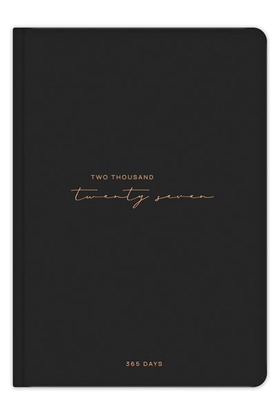 Matt Notebook 2027 Yılı A5 Tam Gün Ajanda 15x22 cm - 365 Gün Siyah
