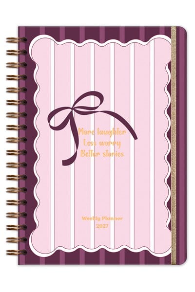 Matt Notebook 2027 Yılı B5 Haftalık Ajanda Spiralli 17x24 cm - 12 Aylık Fiyonk