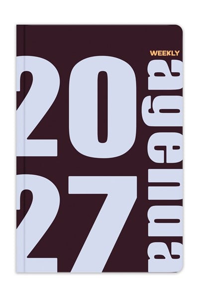 Matt Notebook 2027 Yılı B5 Haftalık Ajanda 17x24 cm - 12 Aylık Mürdüm