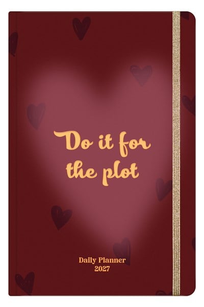 Matt Notebook 2027 Yılı Günlük Ajanda 16x24 cm - 12 Aylık Kalpler