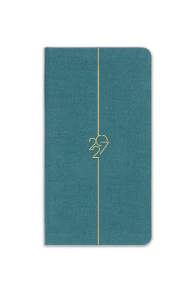 Matt Notebook 2027 Yılı Haftalık Keten 9x17 cm Cep Ajandası 12 Aylık Koyu Yeşil