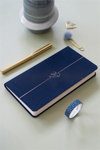 Matt Notebook 2027 Yılı Haftalık Keten 9x17 cm Cep Ajandası 12 Aylık Lacivert