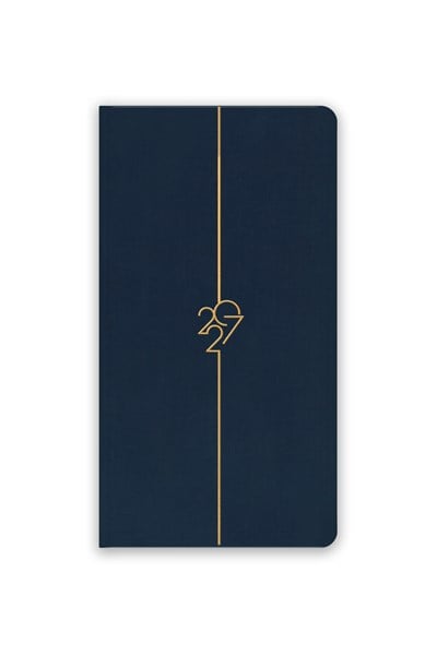 Matt Notebook 2027 Yılı Haftalık Keten 9x17 cm Cep Ajandası 12 Aylık Lacivert