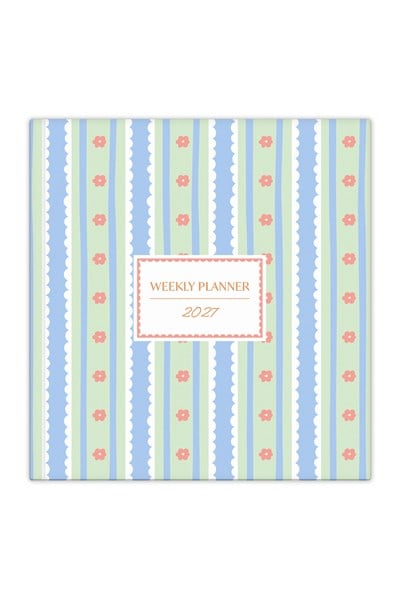 Matt Notebook 2027 Yılı Kare Haftalık Ajanda 15x15 cm Çiçekler